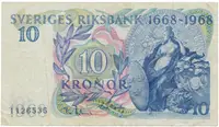 Švédsko, 10 Kronor 1958, jubilejní, P.56
