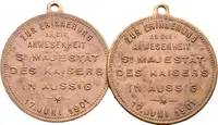 František Josef I., medaile na návštěvu a přítomnost císaře — 2