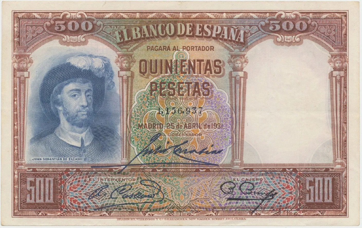 Španělsko, 500 Pesetas 1931, P.84