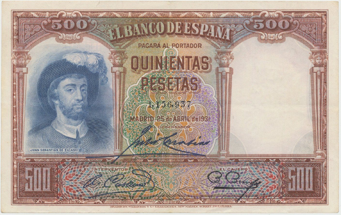 Španělsko, 500 Pesetas 1931, P.84