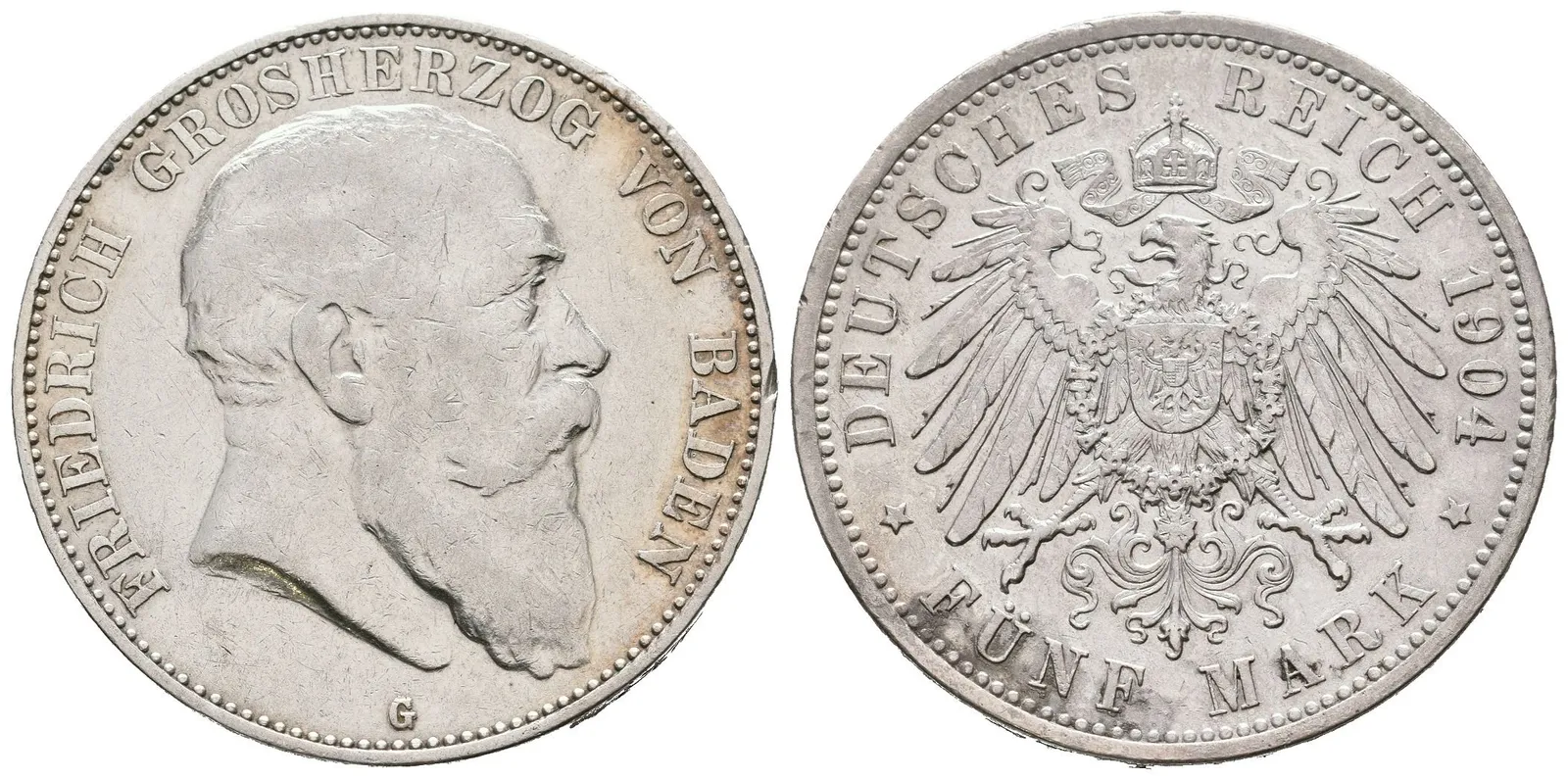 Baden, 5 Marka 1904 G