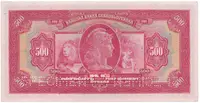 500 Koruna 1929/1939 + přetisk, série G, 2x SPECIMEN, Hej.44a.S2 - fotografie 2