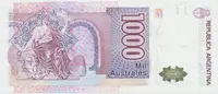 Argentina, 1000 Australes (1988~1990), P.329c - fotografie 2