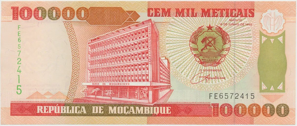 Mosambik, 100000 Meticais 1993, P.139