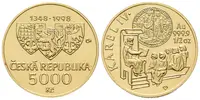 5000 Kč 1998 - Karel IV. - Založení University Karlovy