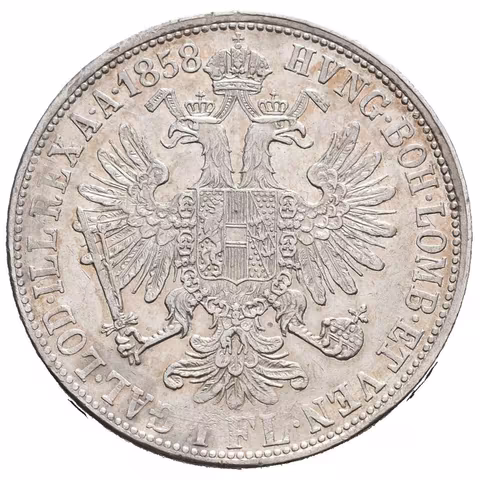 Zlatník 1858 V, zbytky lesku, patina, škr. a drobné hranky_R!