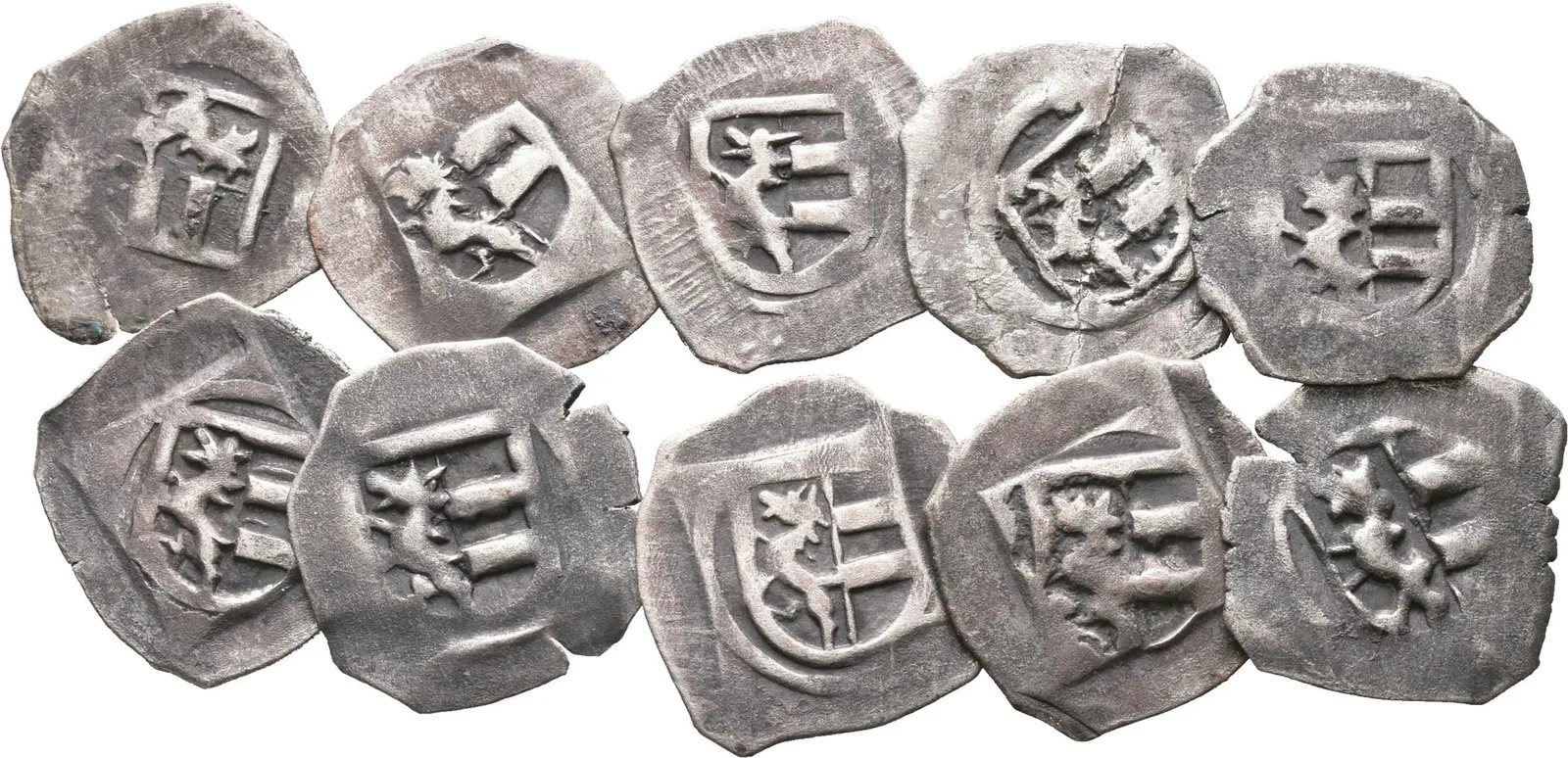 Soubor mincí Jana II. a Friedricha IV. - Pfennig se čtyřrázem, — 1
