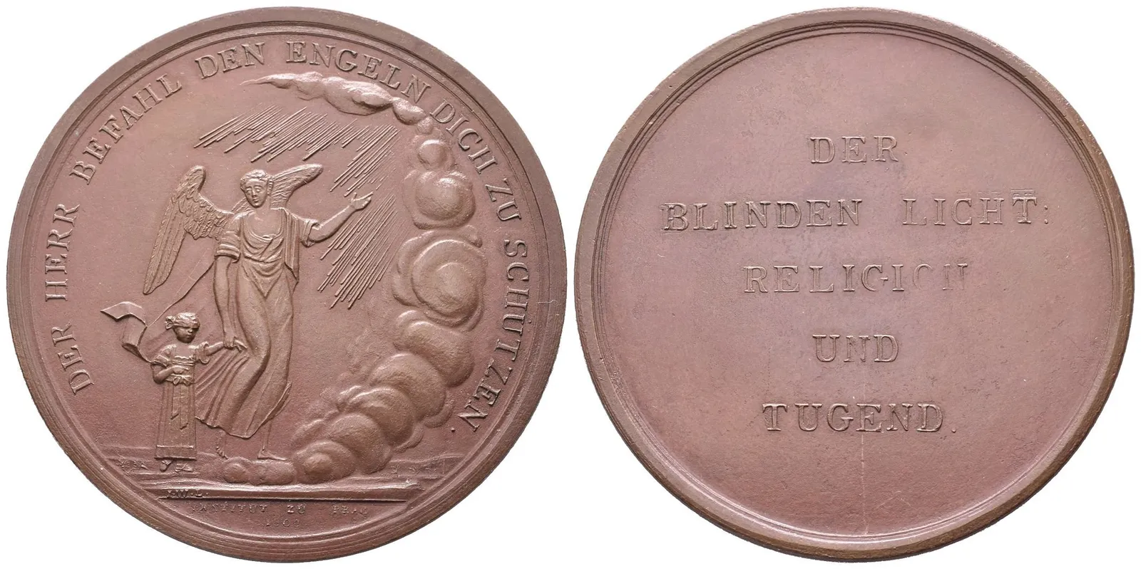 AE Medaile 1808 - K otevření Klarova ústav slepců v Praze. — 1
