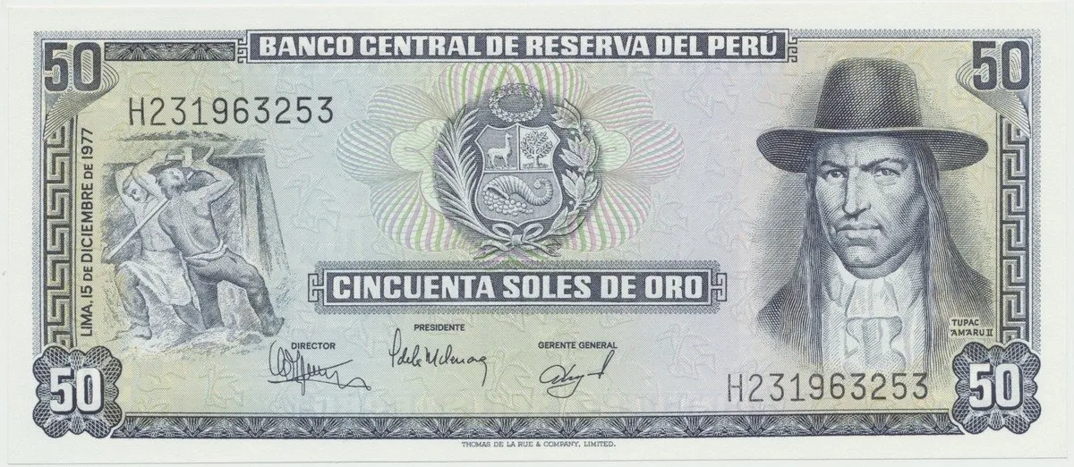 Peru, 50 Soles de Oro 1977, P.113