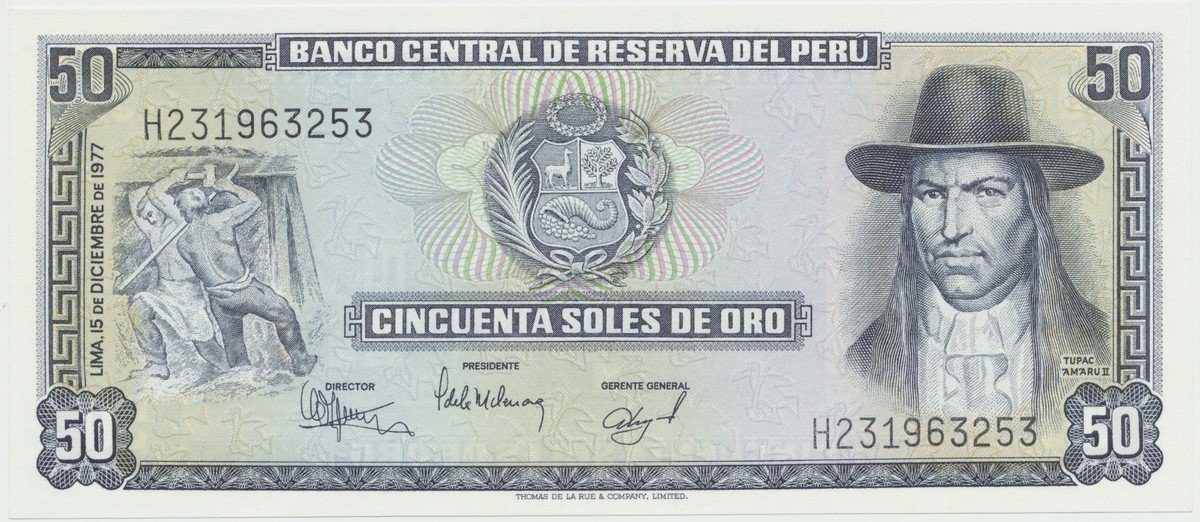 Peru, 50 Soles de Oro 1977, P.113