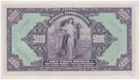 5000 Koruna 1920, série C, SPECIMEN, Hej.17b.S1 - fotografie 2