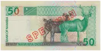 Namíbie, 50 Namibia Dollars (2003), bankovní vzor, N 00000000, P.8s - fotografie 2