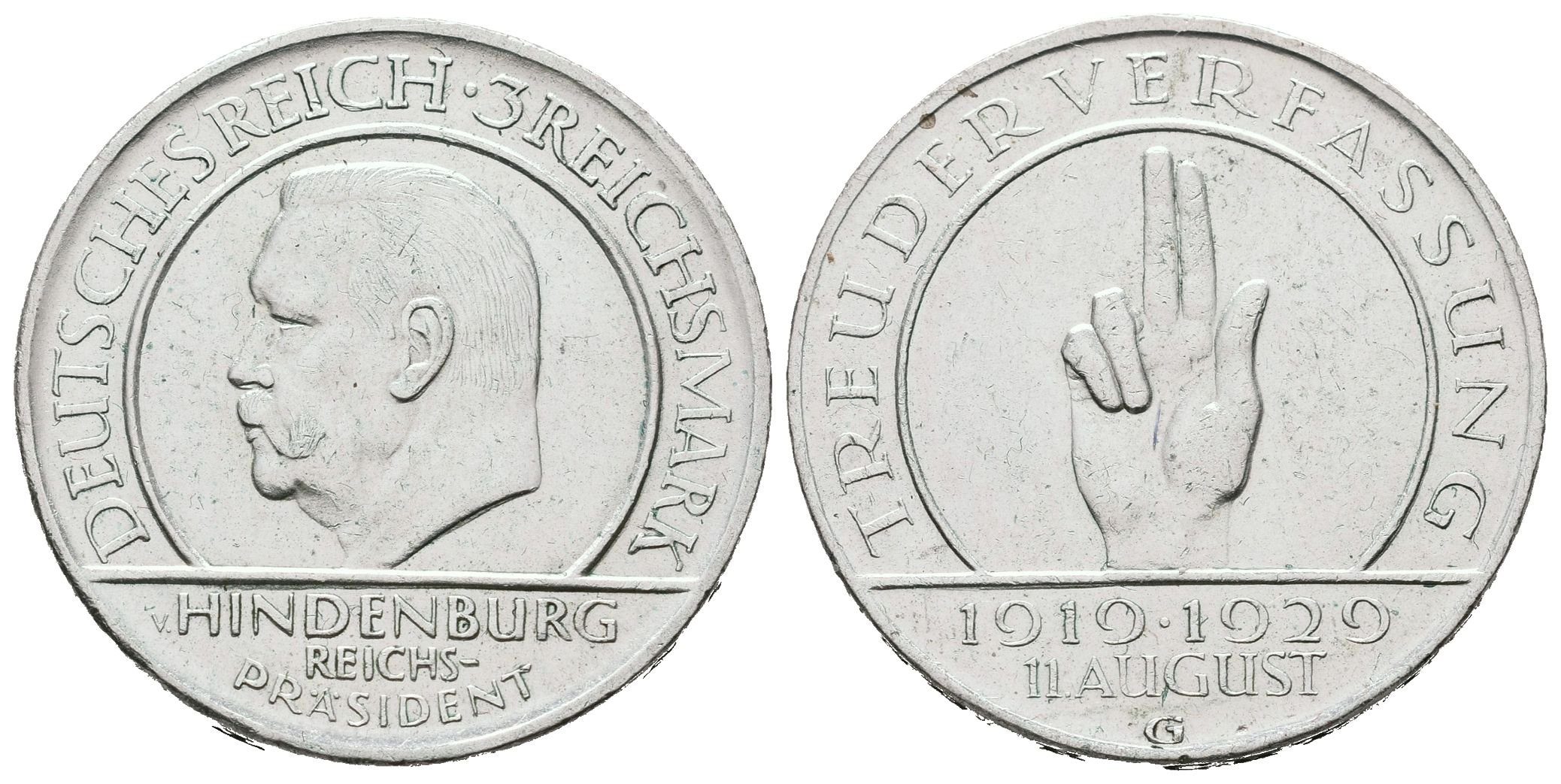 Výmar, 3 Marka 1929 G - Přísaha