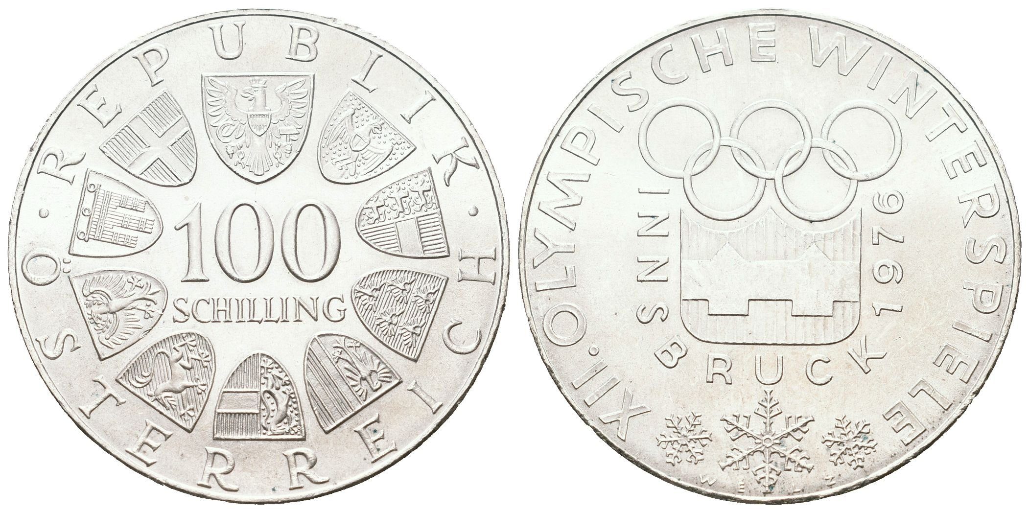 Rakousko, 100 Schilling 1976 - ZOH