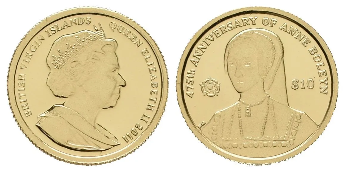 British Virgin Islands, 10 Dollars 2011 - Anna Boleynová