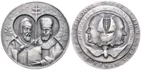AE Medaile 1990 - Jan Pavel II. a kardinál J.Tomko, věrozvěstové Cyril a — 1