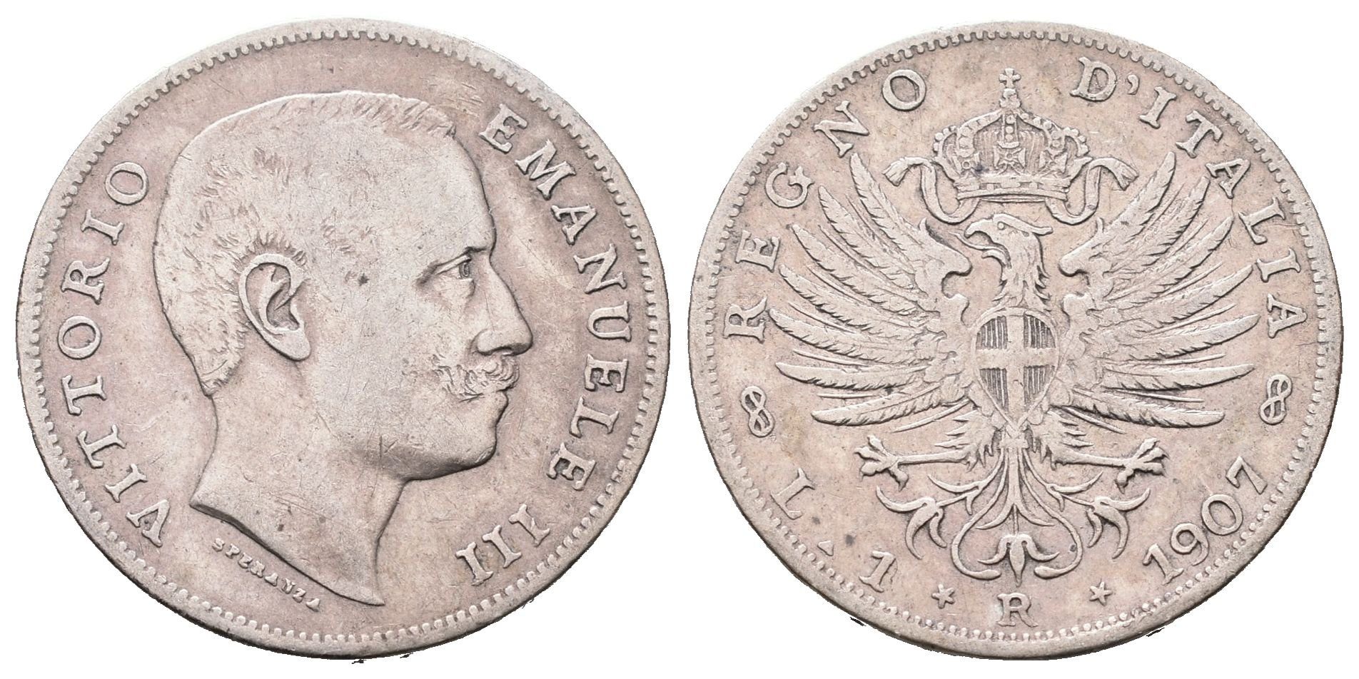 Itálie, Lira 1907 R