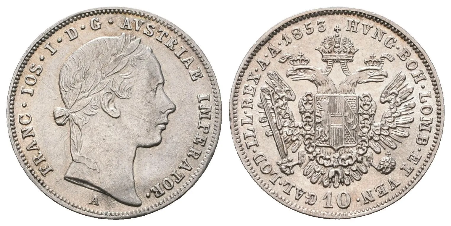 10 Krejcar 1853 A