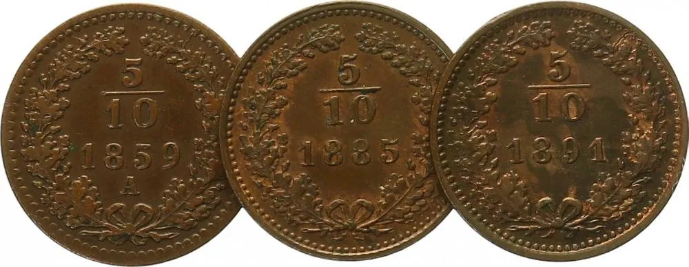 Rakouská a spolková měna, 1857 - 1892 — 1