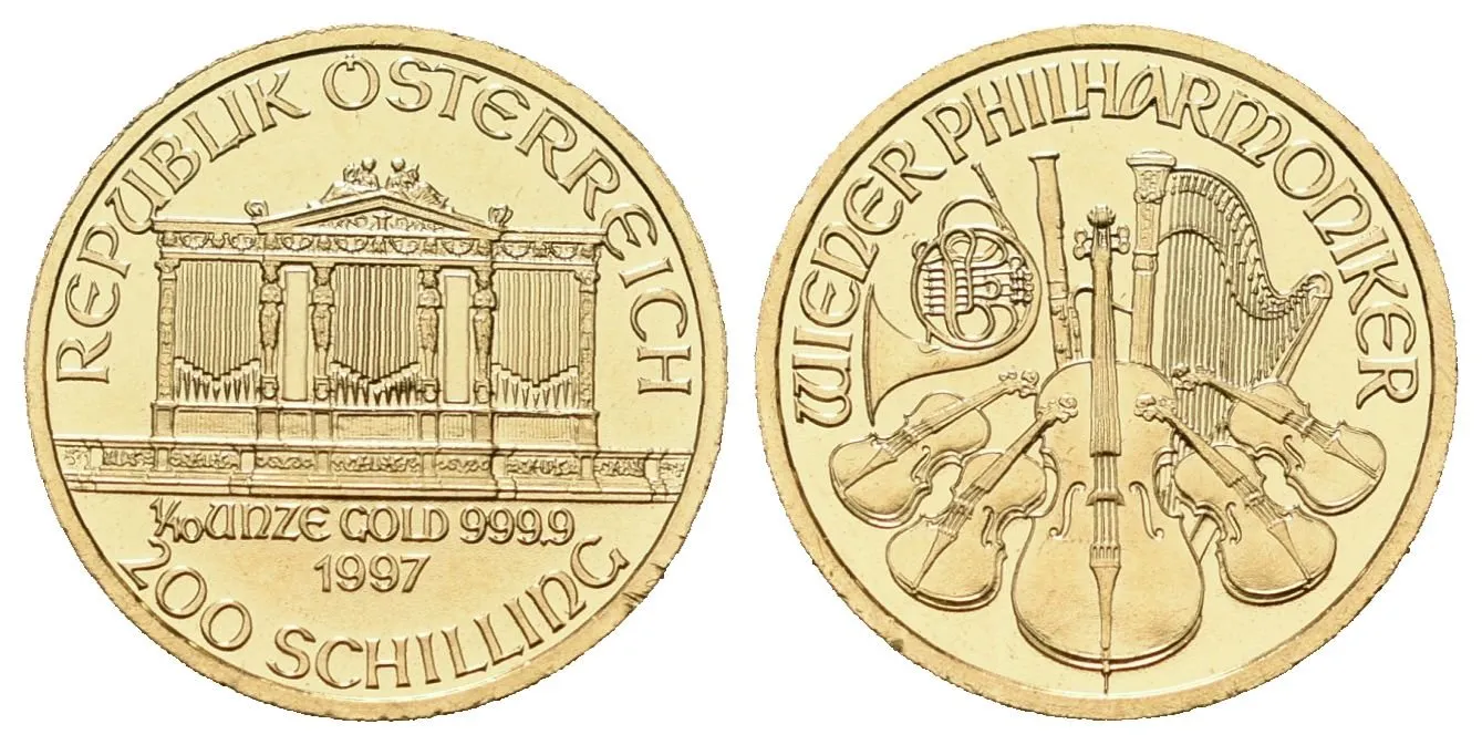 Rakousko, 200 Schilling 1997- Wiener Philharmoniker
