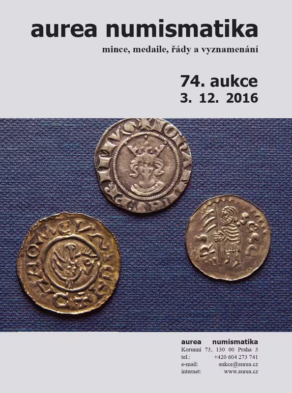 74. Aukce - mince, medaile, řády a vyznamenání