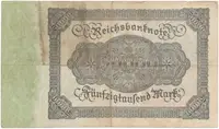 Německo, 50000 Mark 1922, Ro.079c - fotografie 2