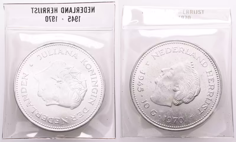 Nizozemí, 10 Gulden 1970