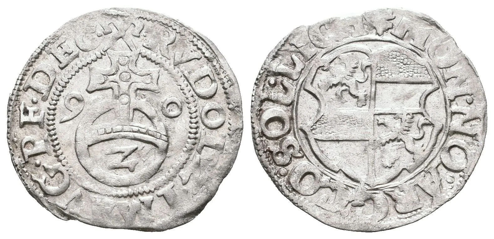 1/2 Batzen 1590, s titulem Rudolfa II., SaM.jako 2332, MB.18 — 1