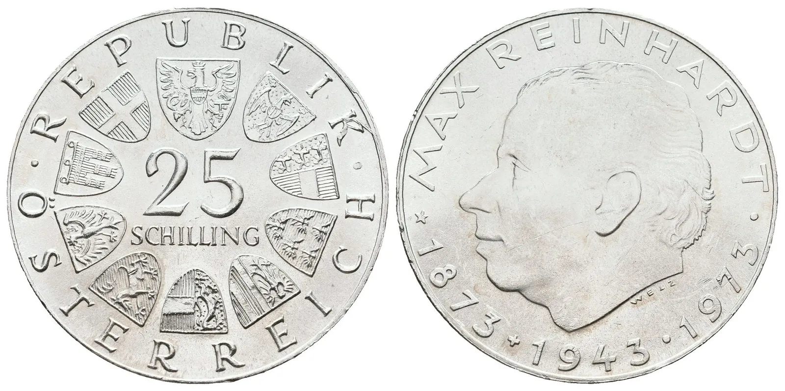 Rakousko, 25 Schilling 1973 - Reinhard