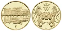 Medaile 2013 (Wichnerová, Lietava) - Hrad a zámek Jindřichův Hradec. Au 0,999, 22 mm — 1