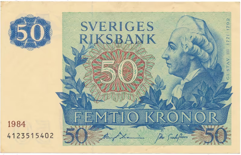 Švédsko, 50 Kronor 1984, P.53d