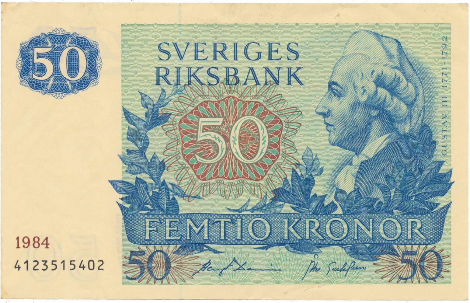 Švédsko, 50 Kronor 1984, P.53d