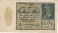Německo, 10.000 Mark 1922, firemní 6-místný číslovač, Ro.69c