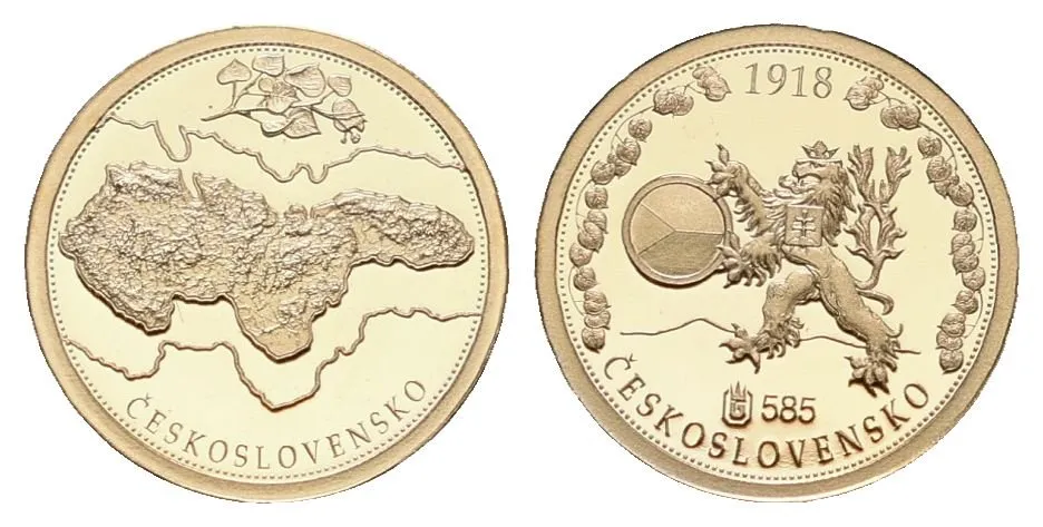 Medaile b.l. (2018) - 100. výročí založení Československa