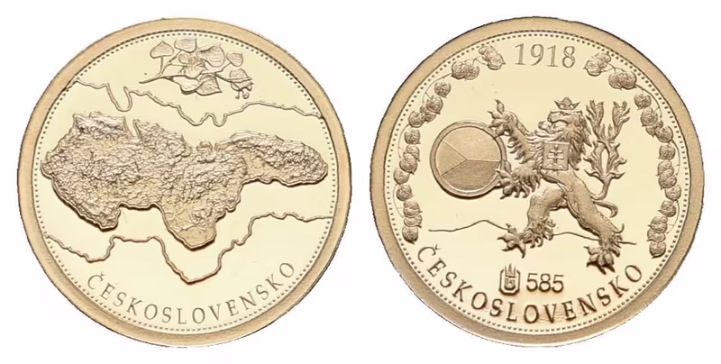 Medaile b.l. (2018) - 100. výročí založení Československa