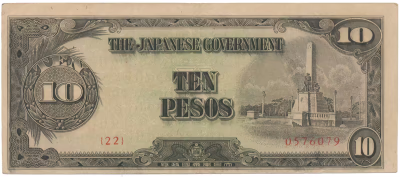 Filipíny - japonská okupace, 10 Pesos (1943), P.111a