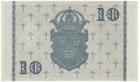 Švédsko, 10 Kronor 1949, červený číslovač, P.40j - fotografie 2