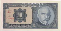 20 Koruna 1926, SPECIMEN, Hej.21c2.S1