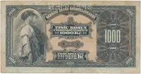1000 Koruna 1932, série C, SPECIMEN, Hej.26a.S1 - fotografie 2