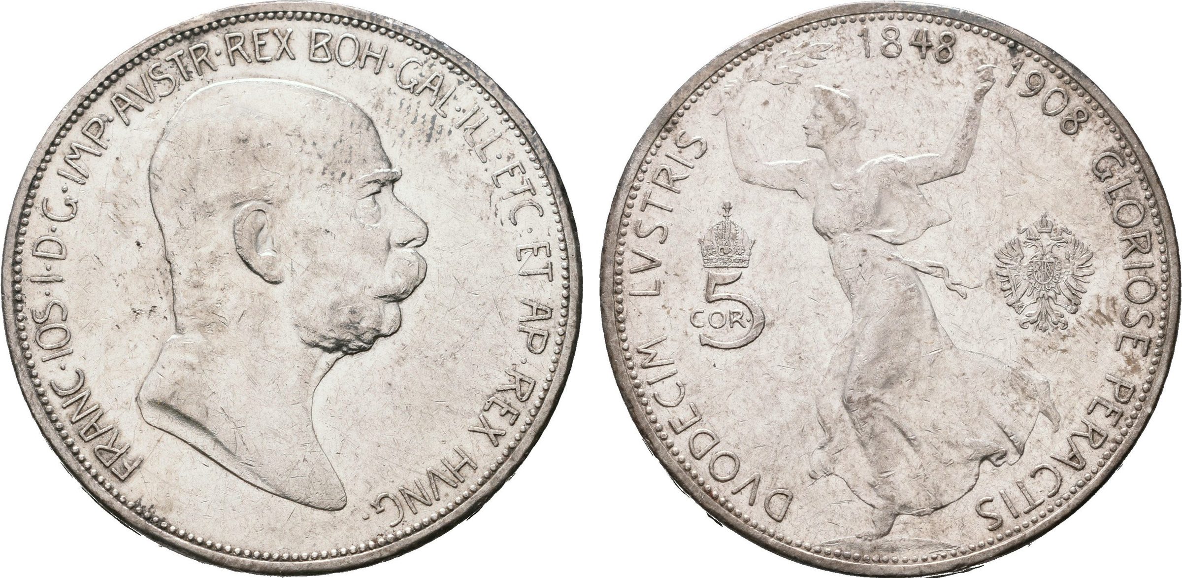 5 Koruna 1908 - jubilejní