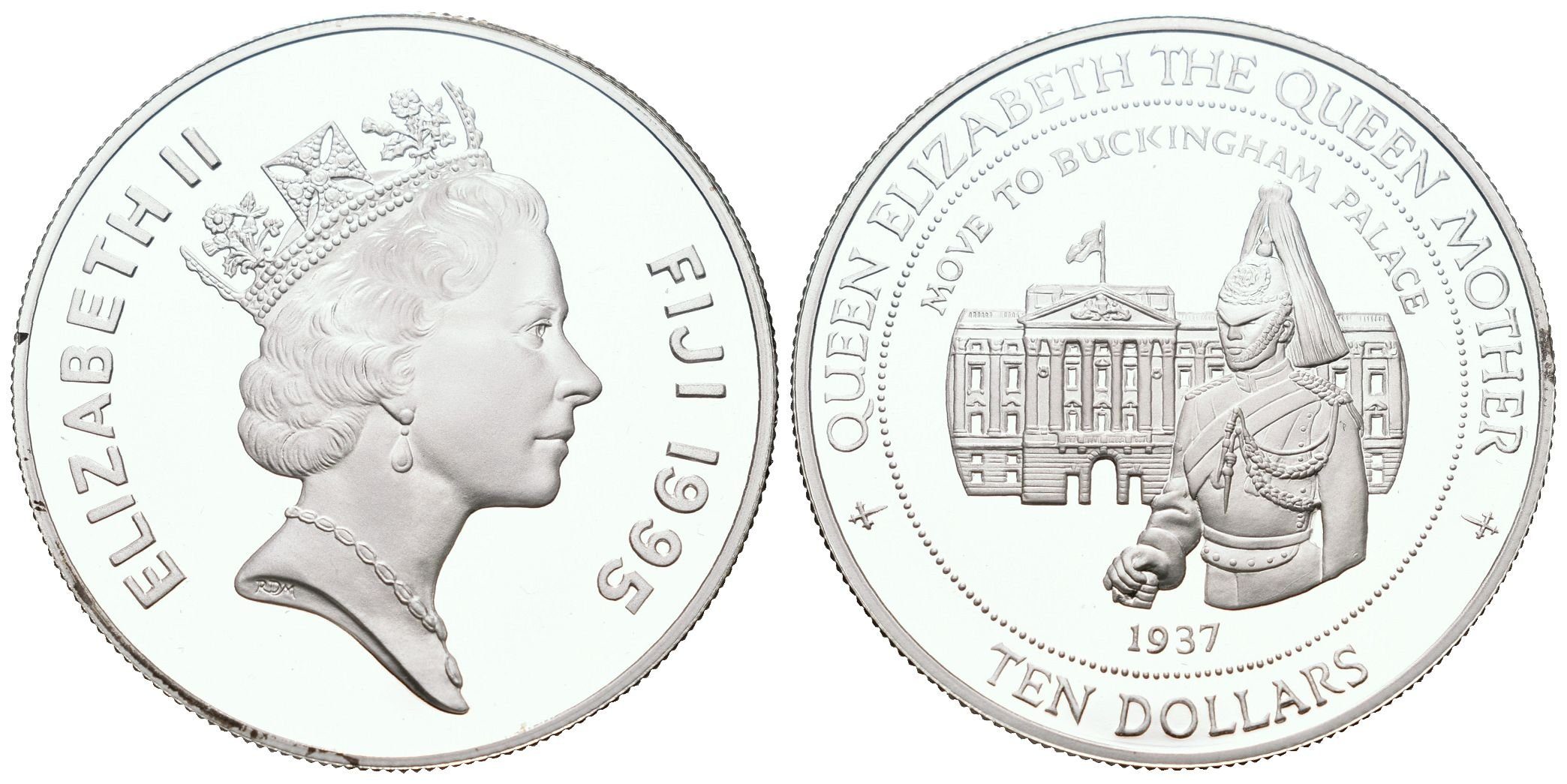 Fiji, 10 Dollars 1995 - Buckingham Palace 1937