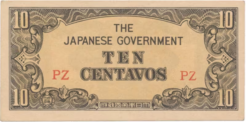 Filipíny - japonská okupace, 10 Centavos (1942), P.104a