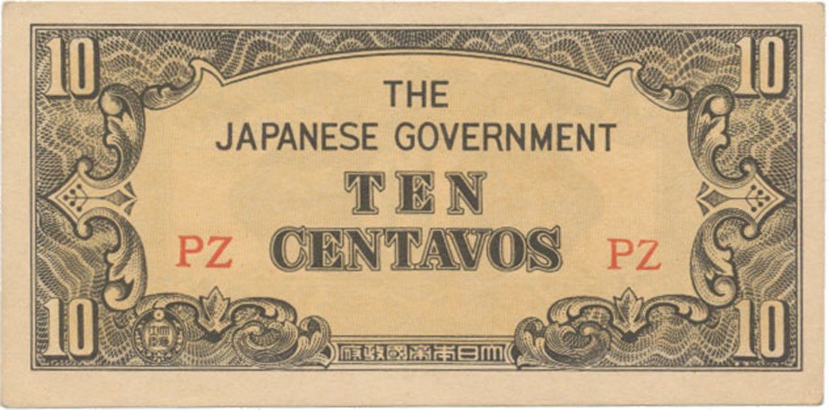 Filipíny - japonská okupace, 10 Centavos (1942), P.104a