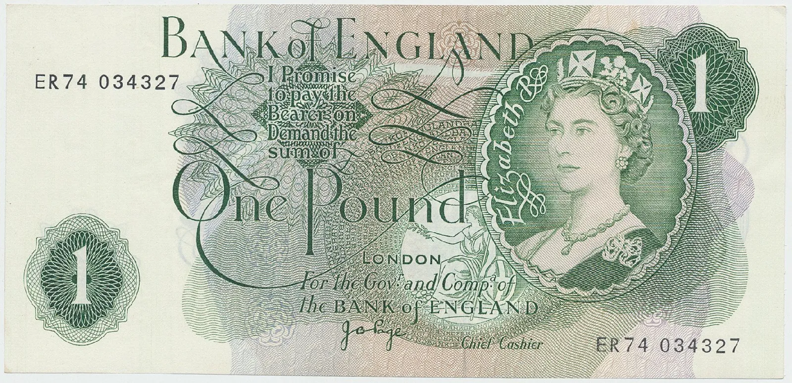 Velká Británie, 1 Pound (1970~1977), Page, P.374g
