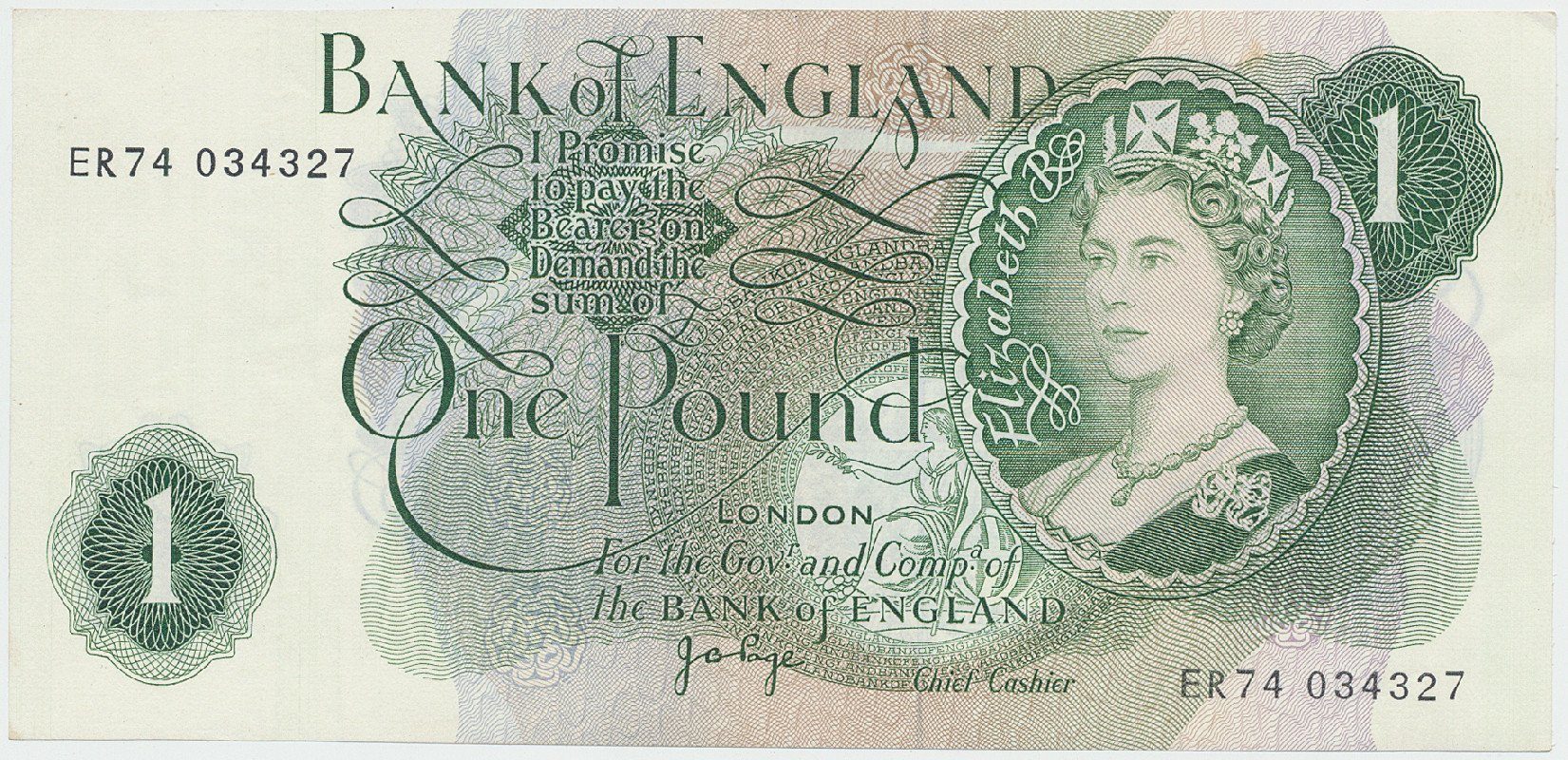 Velká Británie, 1 Pound (1970~1977), Page, P.374g