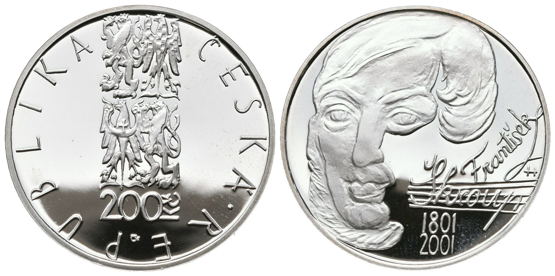 200 Kč 2001 - František Škroup, PROOF