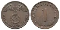 III. říše, 1 Pfennig 1938 A - fotografie 2