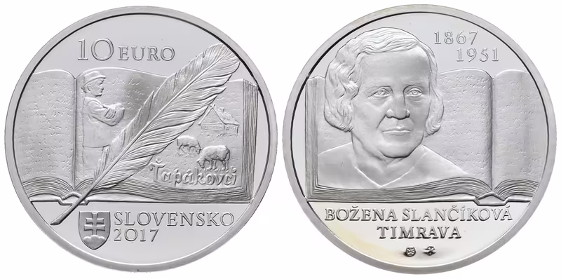 10 Euro 2017 - Božena Slančíková Timrava, PROOF kvalita