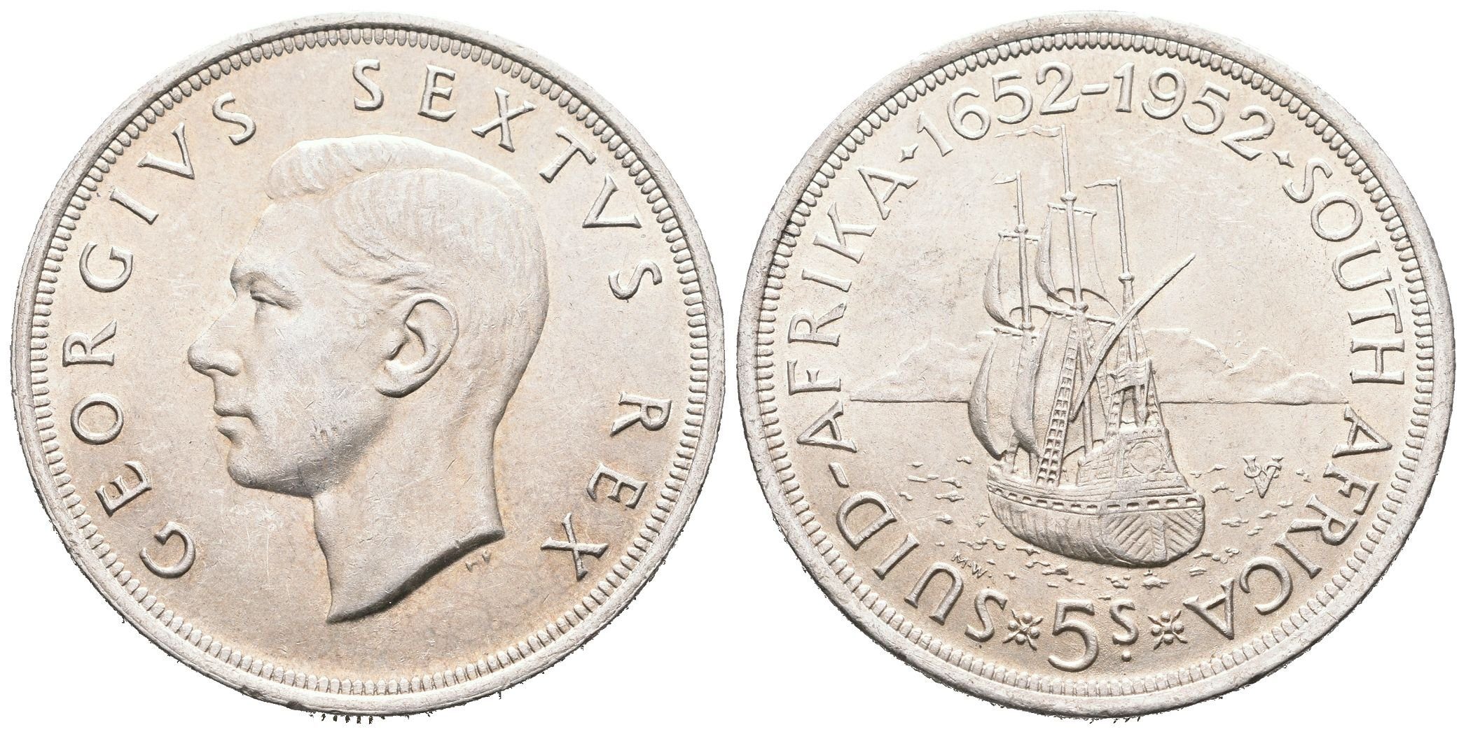 Britská jižní Afrika, 5 Shilling 1952 - Pamětní