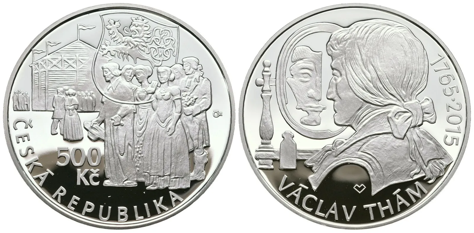500 Kč 2015 - Václav Thám, PROOF